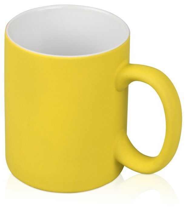 Кружка с покрытием soft-touch Barrel of a Gum, желтый