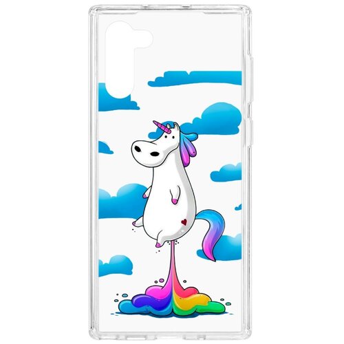 фото Чехол на samsung galaxy note 10 kruche print flying unicorn