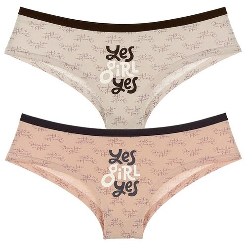 фото Donella набор трусов шорты с надписями, 5 шт., размер m, микс