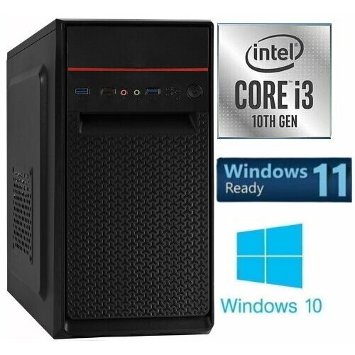 Компьютер для дома и офиса/Системный блок Intel Core i3-10320 (16 ГБ / Intel UHD Graphics 630 / 120 ГБ / Без DVD-RW / 1 ТБ / Да / ОС не установлена)