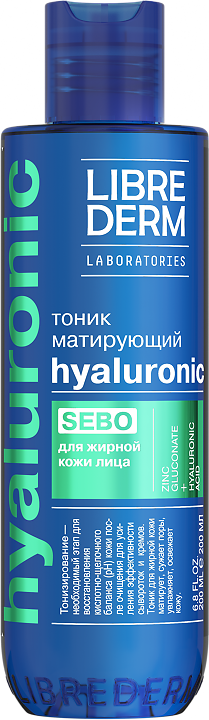 Либридерм (Librederm) Гиалуроновый тоник матирующий Sebo для жирной и комбинированной кожи 200 мл 1 шт