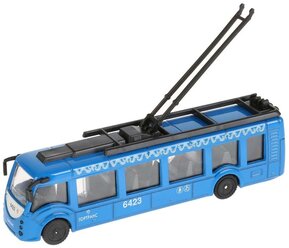 Троллейбус ТЕХНОПАРК SB-18-10WB/SB-18-10-GN-WB, 15 см, синий