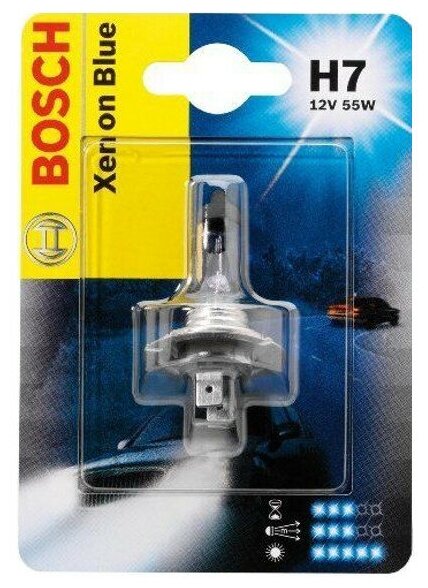 Лампа автомобильная галогенная Bosch Xenon Blue 1987301013 H7 12V 55W PX26d