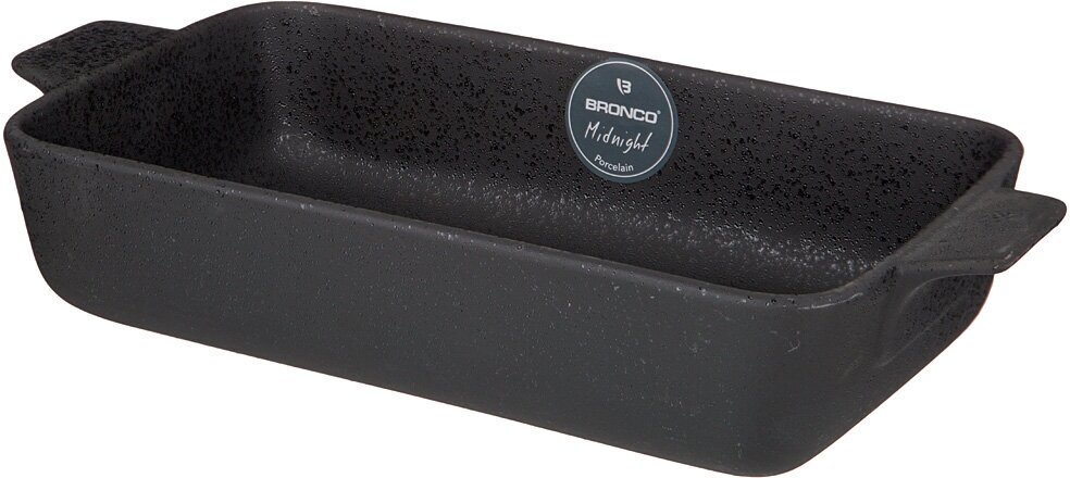 фото Bronco Блюдо прямоугольное с ручками Bronco midnight (33х16х7 см)