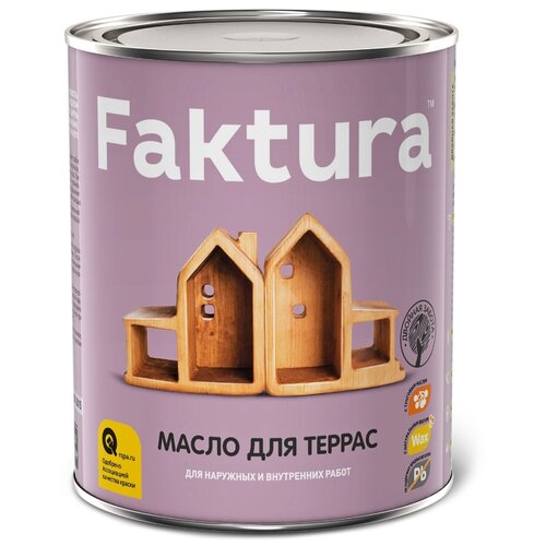 Масло Faktura для террас с натуральным воском и тунговым маслом, бесцветный, 0.7 л масло тунговое 1л шт
