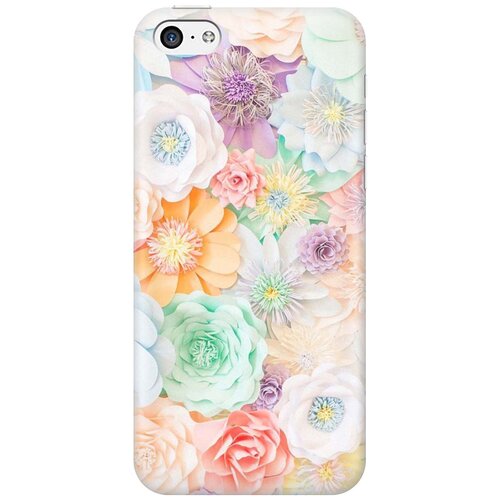 фото Cиликоновый чехол на apple iphone 5c / эпл айфон 5с с принтом "цветочное многообразие" gosso