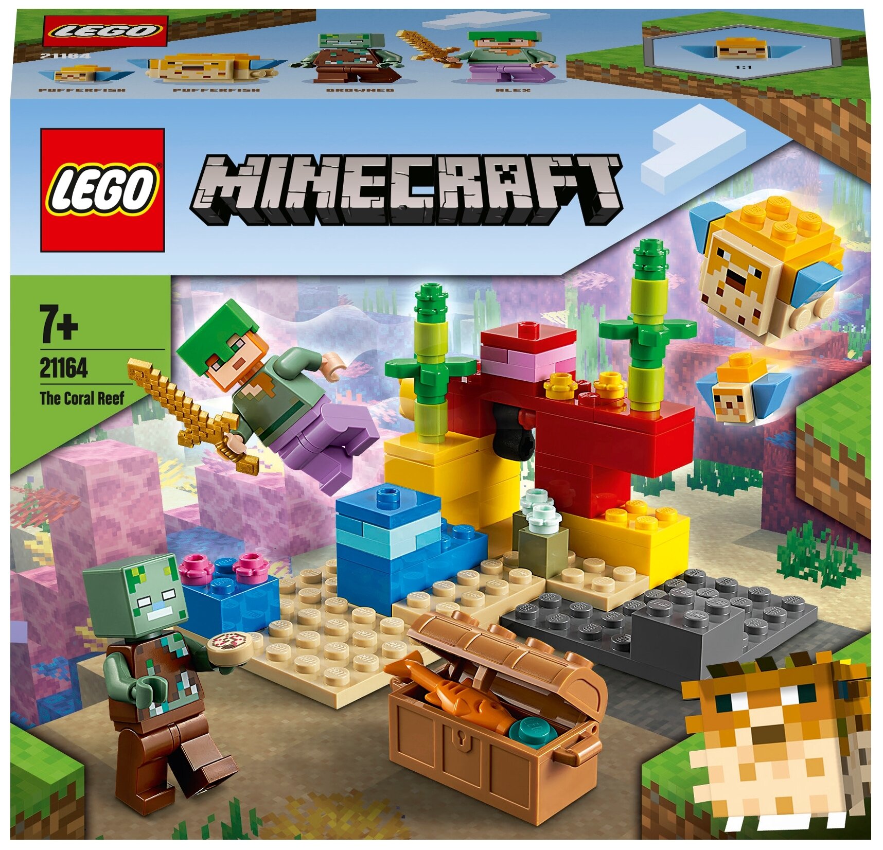 Конструктор LEGO Minecraft 21164 Коралловый риф, 92 дет.