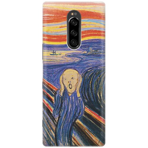 фото Cиликоновый чехол на sony xperia 1 / xz4 / сони иксперия 1 с принтом "крик" gosso