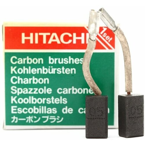 Щетки электроугольные HITACHI 999-005 (6.5*7.5*14мм) щетки электроугольные hitachi 999 041 6 5 7 5 12мм