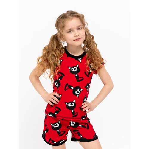 Комплект одежды Ronda, размер 110, красный, черный школьный фартук ronda размер 110 красный черный