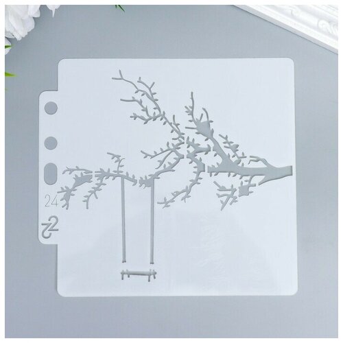 Трафарет для творчества 14х13 см Дерево Пластик 632₽