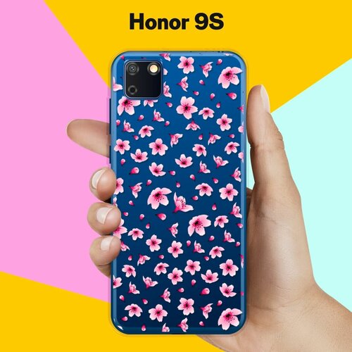 Силиконовый чехол Цветы розовые на Honor 9S силиконовый чехол розовые цветы на honor 8a