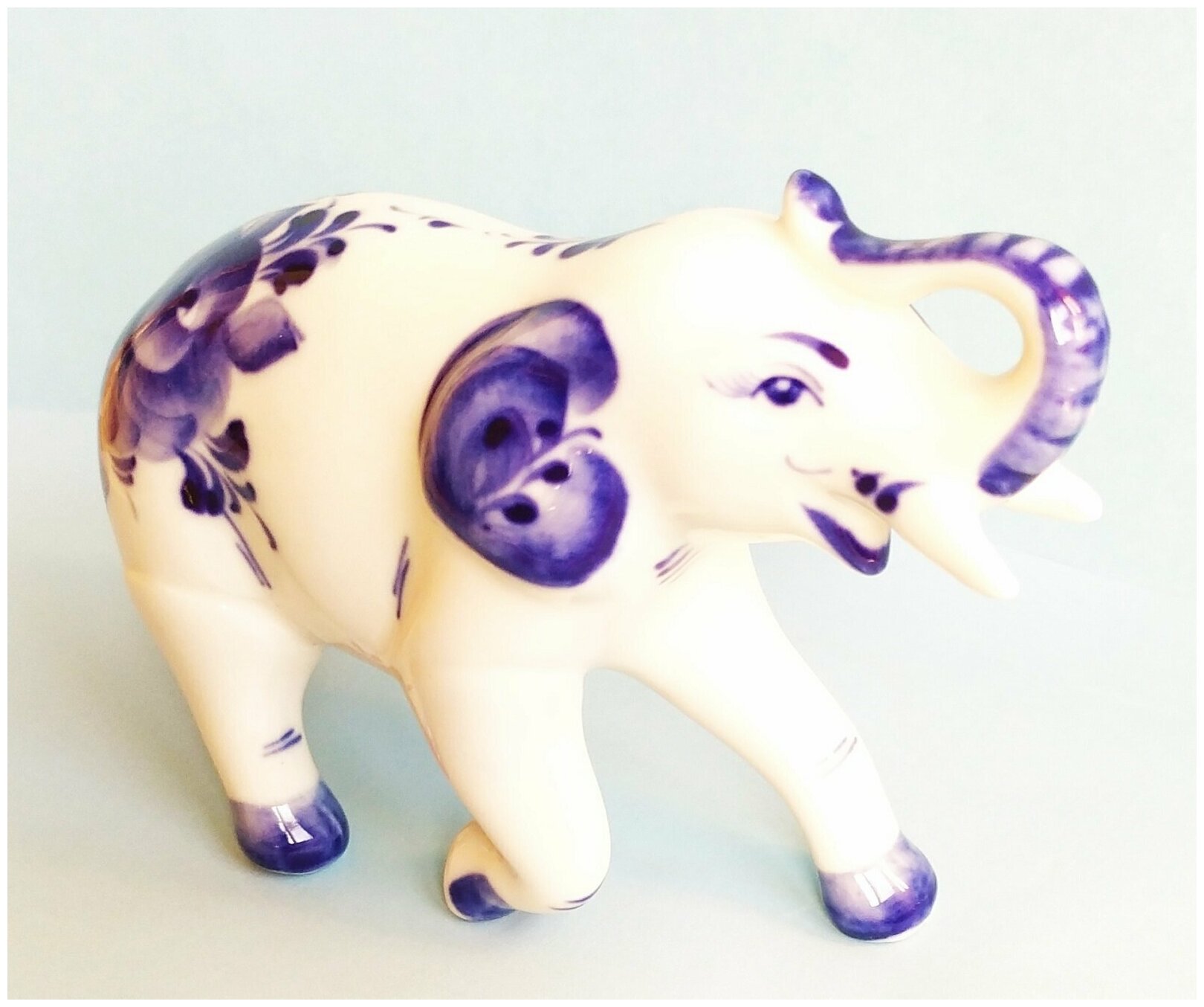 Слон Гжель 10*15 — фото 1