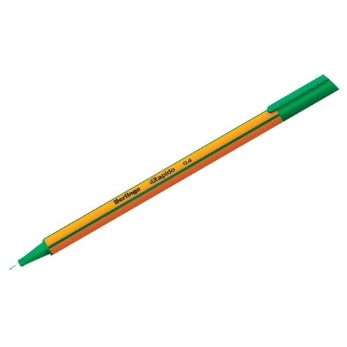 Ручка капиллярная Rapido, 0,4 мм, трeхгранная, стержень зелeный 12 шт