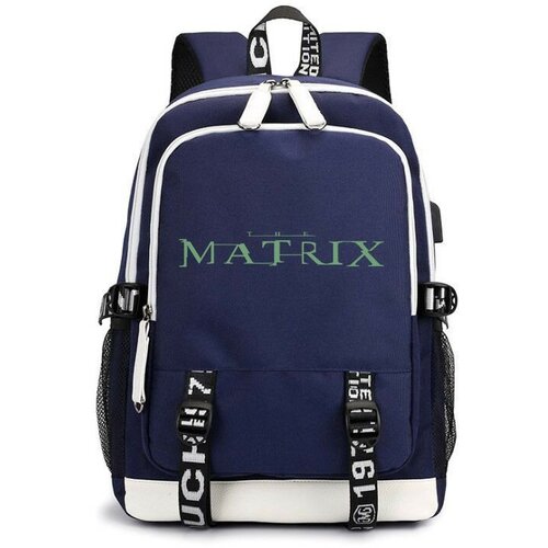 Рюкзак Матрица (Matrix) синий с USB-портом №1