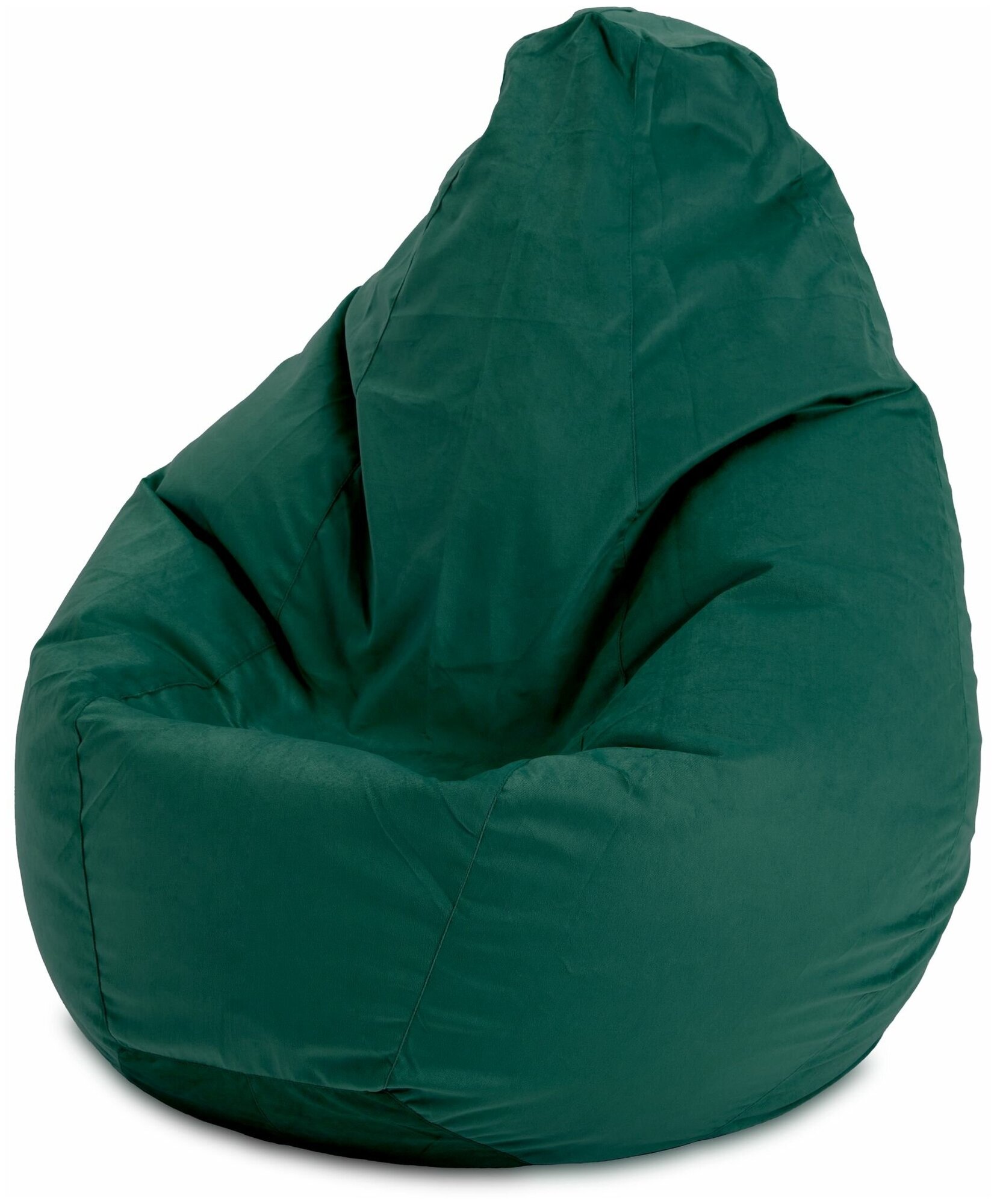 Кресло-мешок "Груша", XL (125x85), велюр, Зелёный