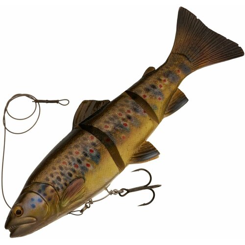 Воблер для рыбалки Savage Gear 4D Line Thru Trout 200 SS цв. Dark Brown Trout, 93 гр 200 мм, на щуку, таймень, свимбейт медленно тонущий, заглубление до м
