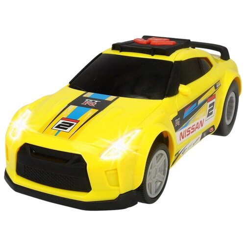 Легковой автомобиль Dickie Toys Nissan GTR (3764010), 25.5 см, желтый легковой автомобиль dickie toys полицейский citroen space tourer 3713010 1 32 15 см серый синий желтый