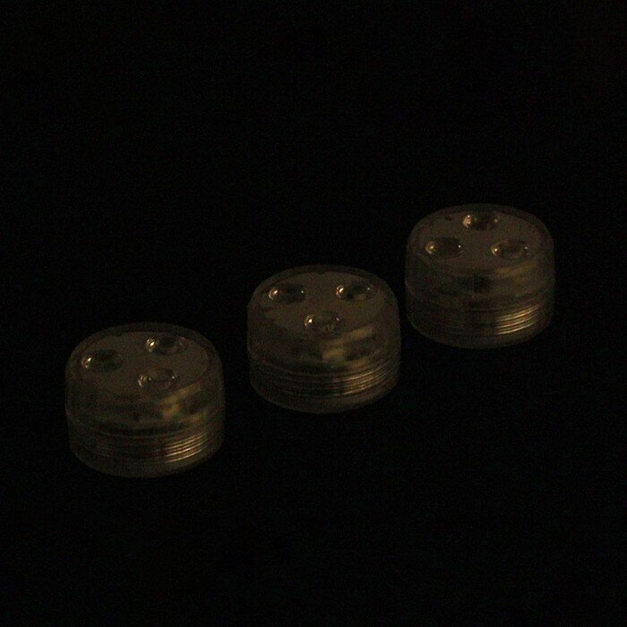 Светильник водонепроницаемый мини, 3 x 1.9 см, 3 шт, от CR2032 (в компл.), пульт, RGB, IP68 - фотография № 13
