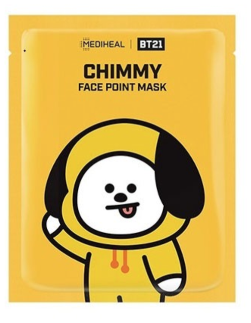 MEDIHEAL BT21 Face Point Mask Chimmy витаминные слайсы для сияния кожи, 20 мл