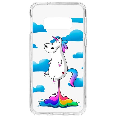 фото Чехол на samsung galaxy s10e kruche print flying unicorn