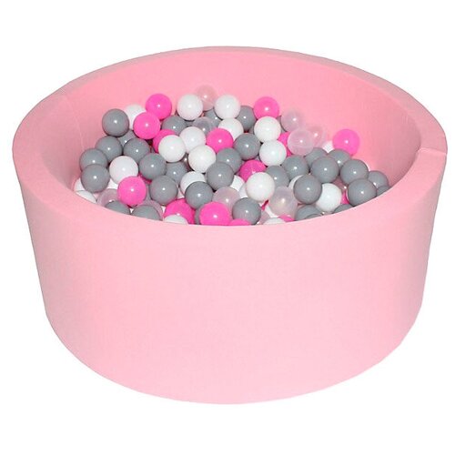 фото Детский бассейн hotenok розовые пузыри (sbh210) розовый/белый/бесцветный/серый