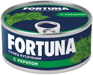 Fortuna Тунец кусочками с укропом, 185 г