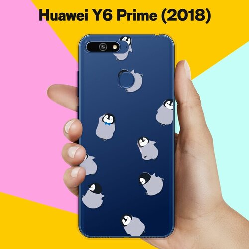 Силиконовый чехол Несколько пингвинов на Huawei Y6 Prime (2018)
