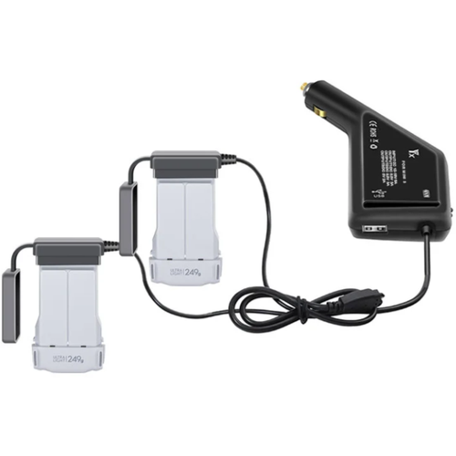 DJI Mini 3 / Mini 4 Pro Автомобильное зарядное устройство для 2 аккумуляторов и пульта