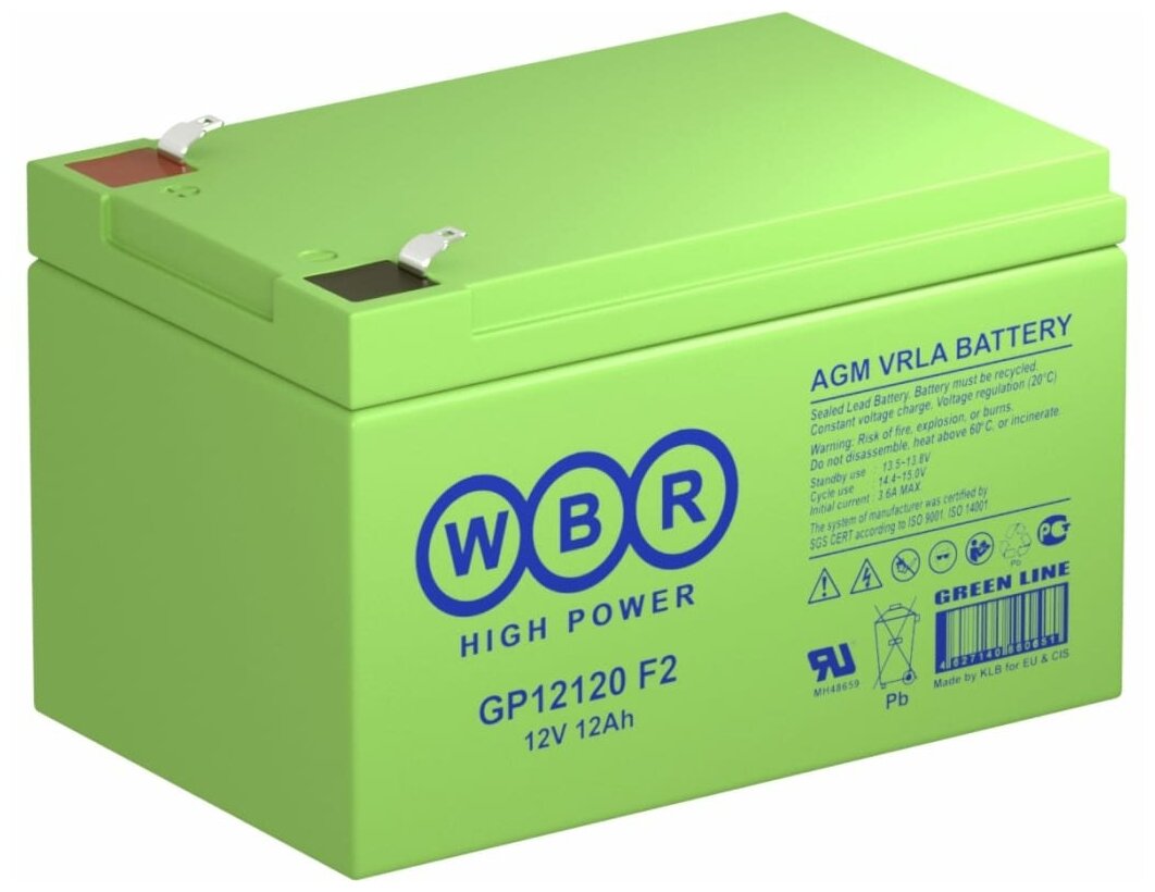Аккумулятор для ИБП UPS GP 12120 F2 WBR GREEN LINE