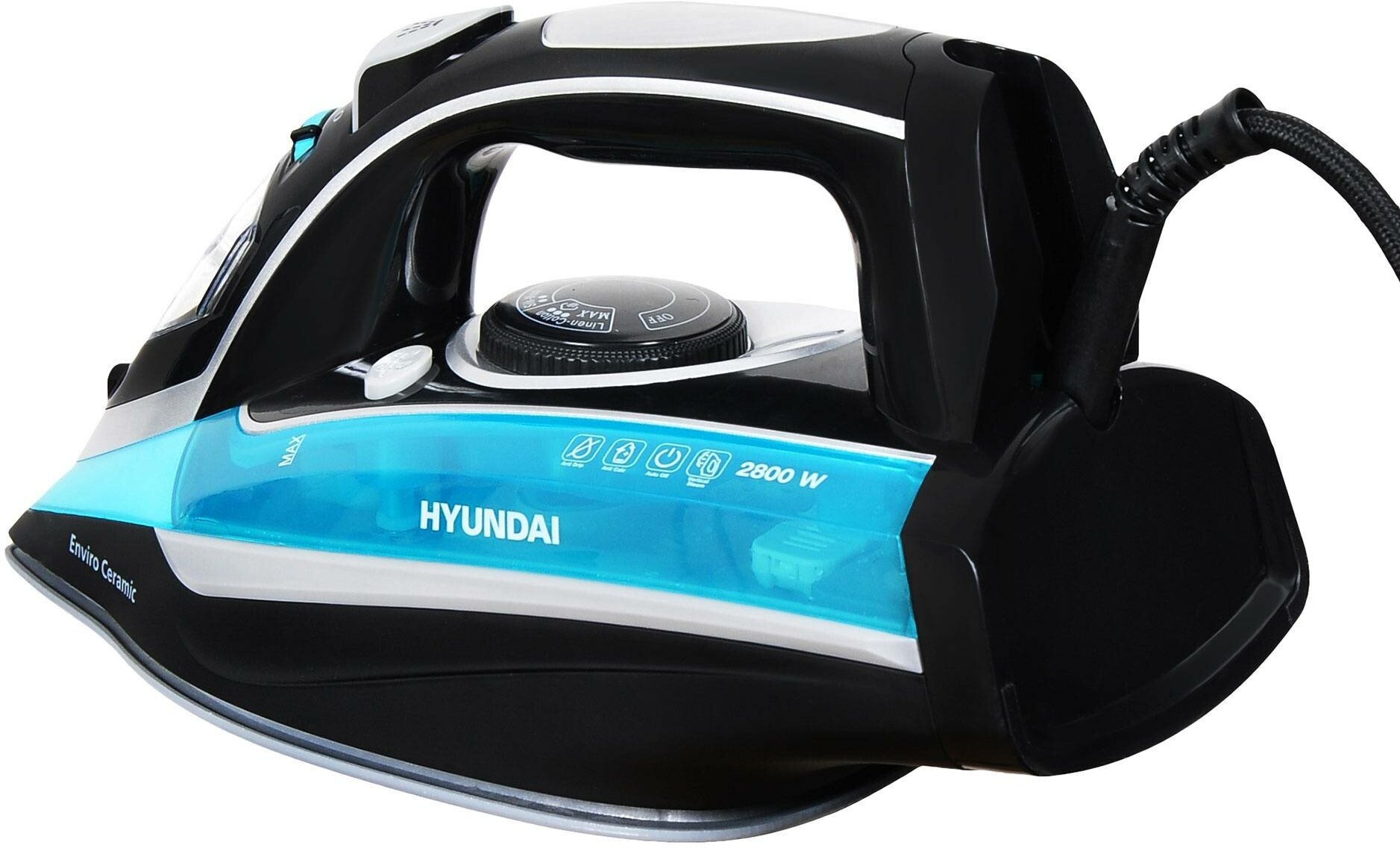 Утюг Hyundai H-SI01336 черный/голубой