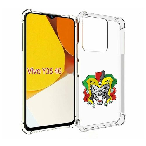 Чехол MyPads злодей-клоун для Vivo Y35 4G 2022 / Vivo Y22 задняя-панель-накладка-бампер