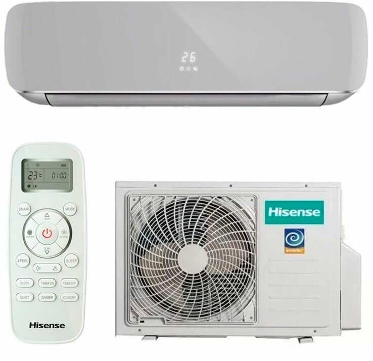 Сплит система Hisense SILVER CRYSTAL SUPER DC Inverter 2023 AS-13UW4RVETG01(S)