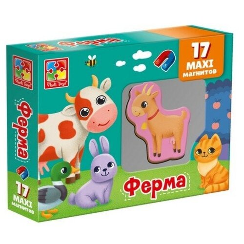 Vladi Toys Развивающий набор магнитов «Ферма»