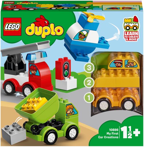 Конструктор LEGO DUPLO 10886 Мои первые машинки, 34 дет.