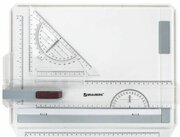 Доска чертежная А4, 370х295 мм, с рейсшиной и треугольником, BRAUBERG, 210535