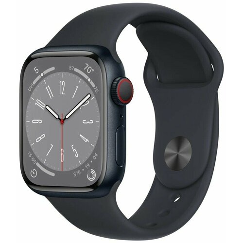 Apple Watch Series 8 45 мм Aluminium Case Midnight Sport Band темная ночь ML 4801000₽