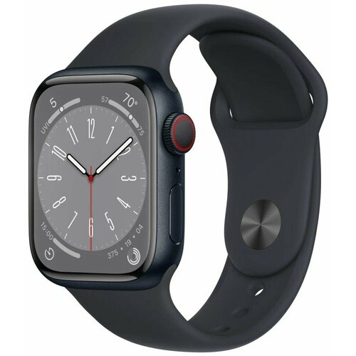 Apple Watch Series 8 41 мм Aluminium Case Midnight Sport Band темная ночь S/M