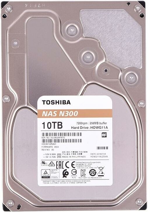 Жесткий диск TOSHIBA N300 , 10Тб, HDD, SATA III, 3.5", BULK - фото №6