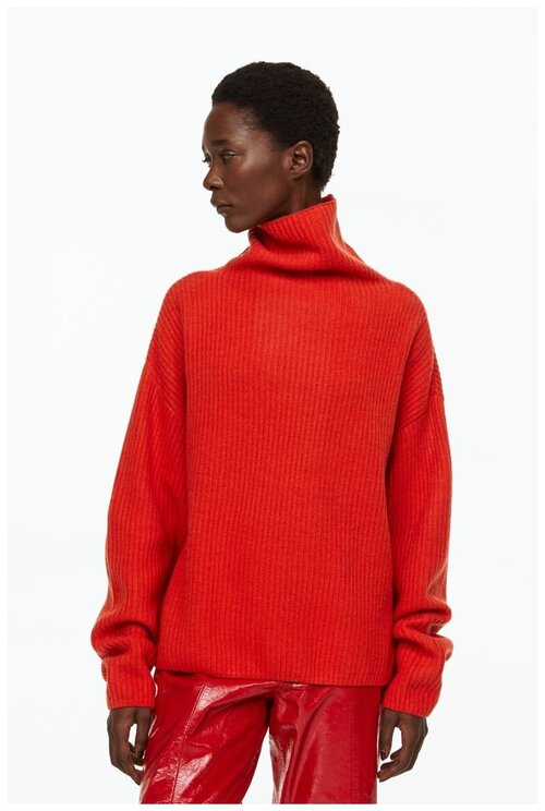 Свитер H&M, шерсть, размер S, красный