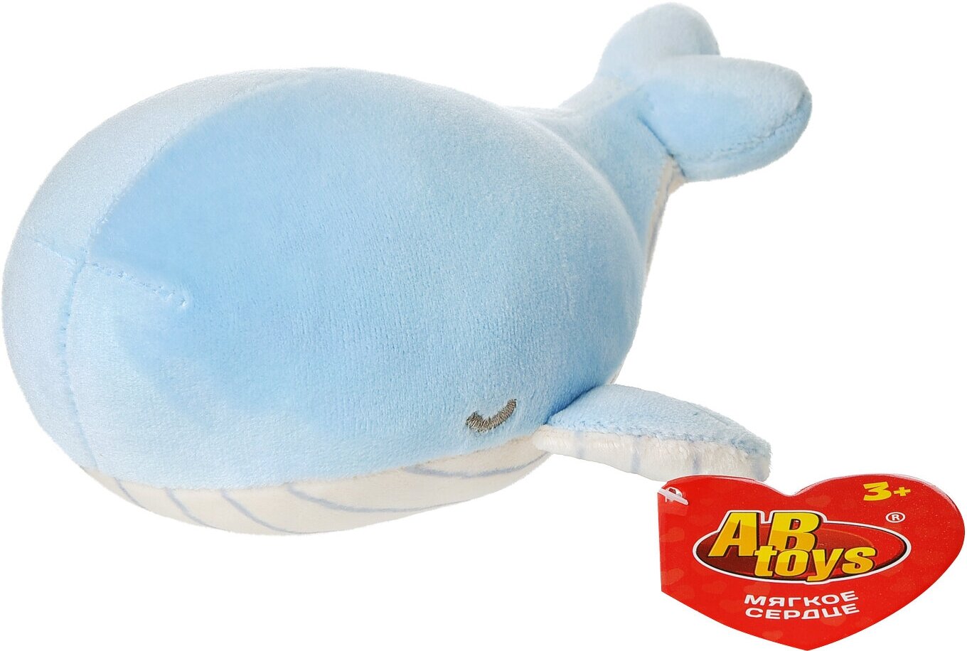 Мягкая игрушка Abtoys Supersoft. Кит синий, 13 см