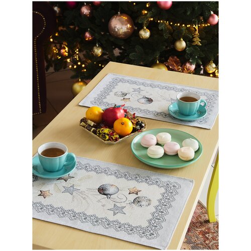 Гобелен салфетки новогодние 2 штуки Магазин гобеленов 