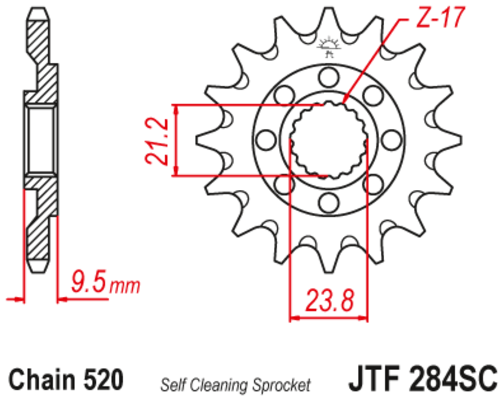 Звезда ведущая  JT 284.13SC