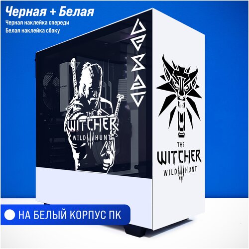 Наклейка на белый корпус ПК - The Witcher / Ведьмак