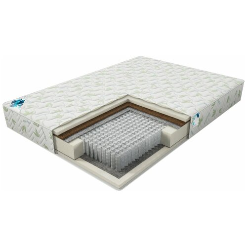 фото Матрас dimax мега лайт базис, 190x195 см, пружинный, белый