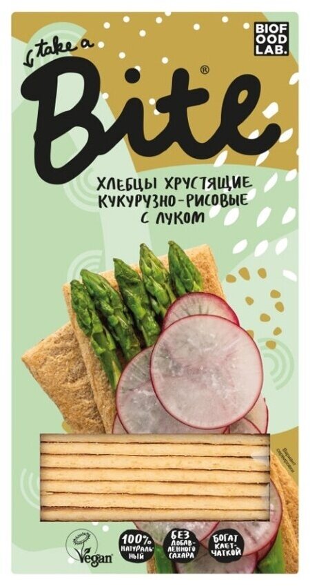 Хлебцы кукурузно-рисовые Take a Bite хрустящие с луком