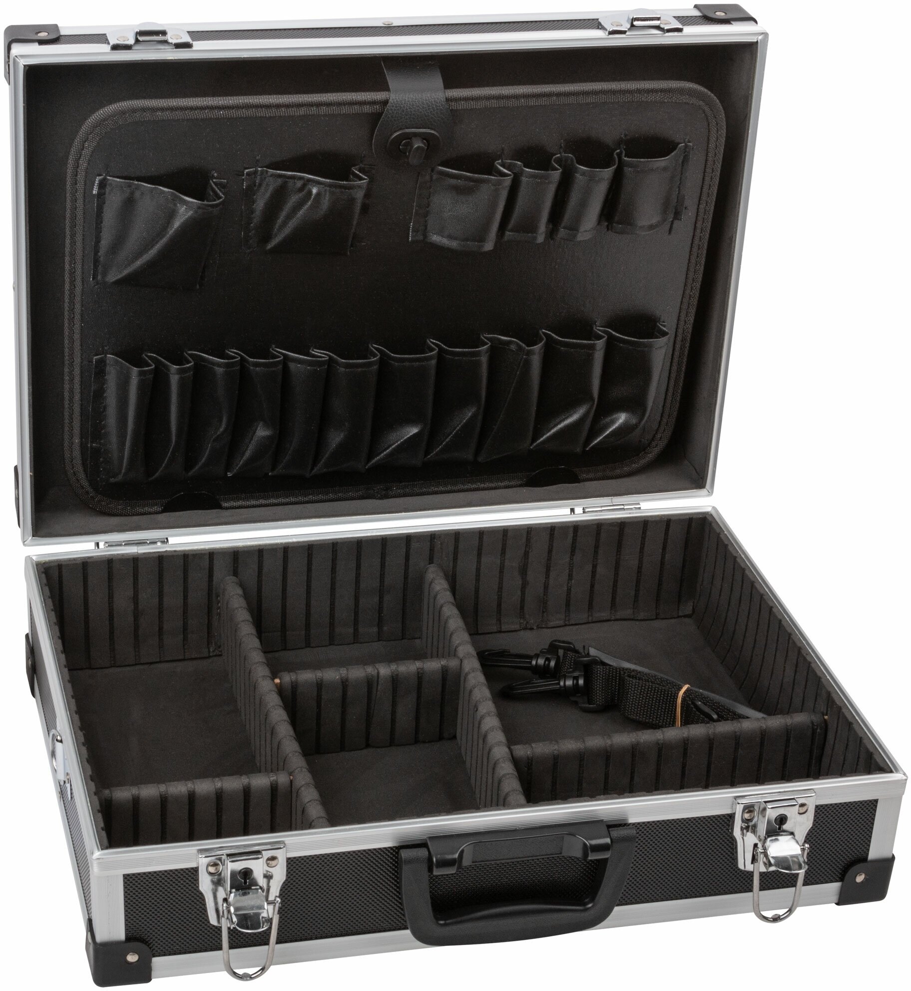 Алюминиевый чемодан ящик для инструмента FIT - фото №13