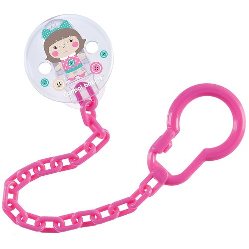 фото Клипса-держатель для пустышек canpol babies toys, 0+, цвет розовый (250989446)