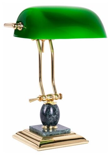 Светильник настольный из мрамора GALANT (основание-зеленый мрамор с золотистой отделкой) 231488