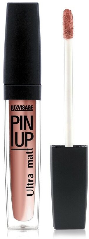 Блеск для губ `LUXVISAGE` `PIN UP` ULTRA MATT матовый тон 21 beige rose